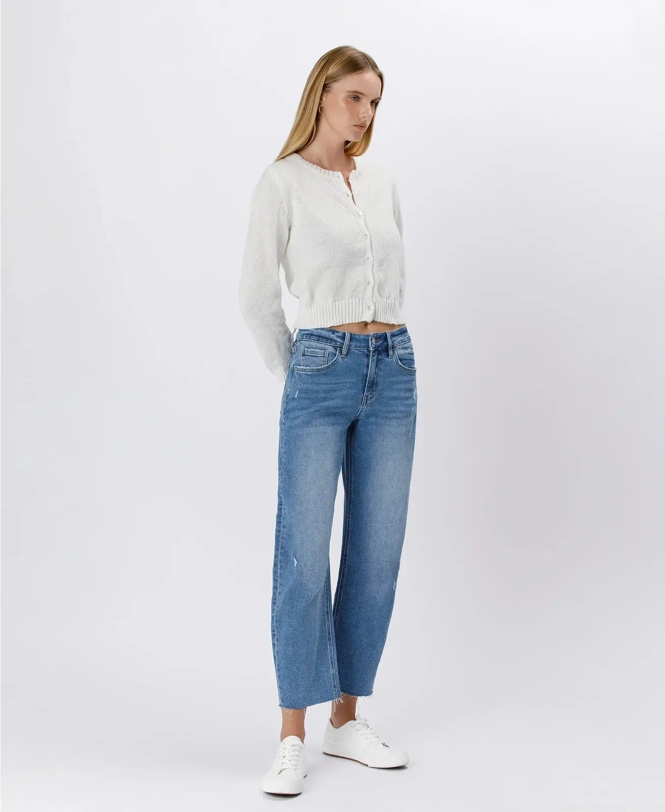 Chloe High-Rise Barrel Jeans - Bottoms
