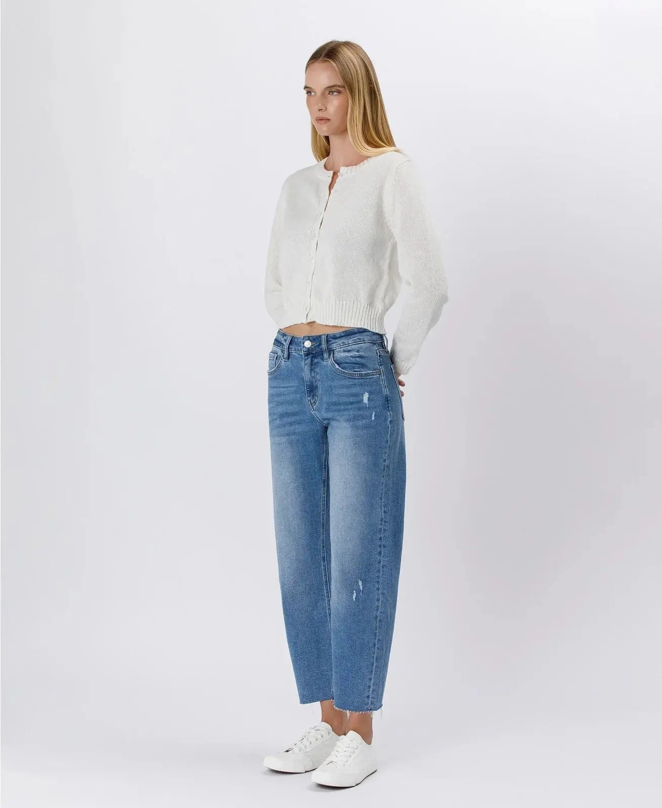 Chloe High-Rise Barrel Jeans - Bottoms