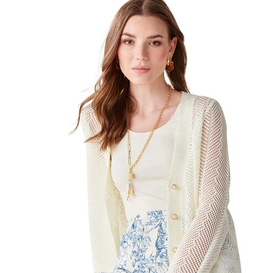 Clara Chevron Sparkle Cardigan - Cardigans