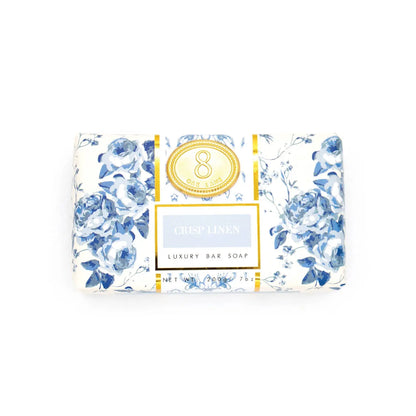 Crisp Linen Wrapped Bar Soap - Bath & Body