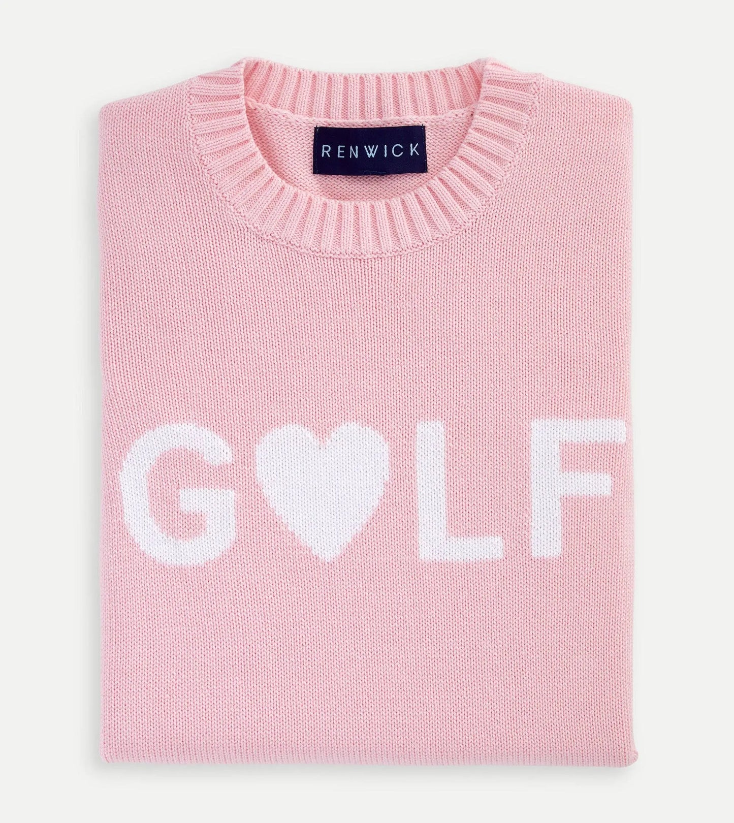 Ella Club Golf Heart Sweater - Pink - Sweaters