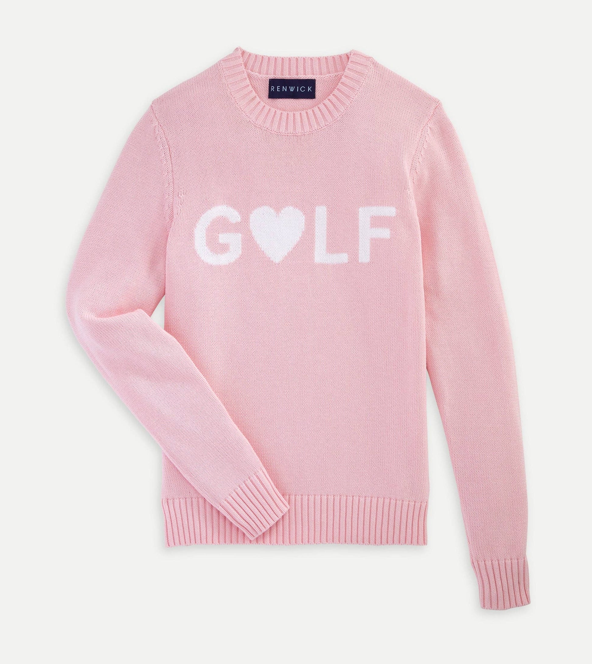 Ella Club Golf Heart Sweater - Pink - Sweaters