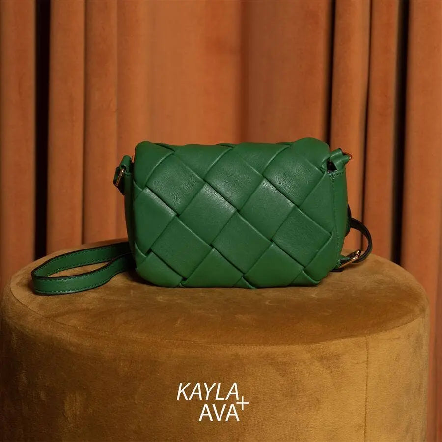 Emily Mini Woven Flap Crossbody Bag - Crossbody Bags