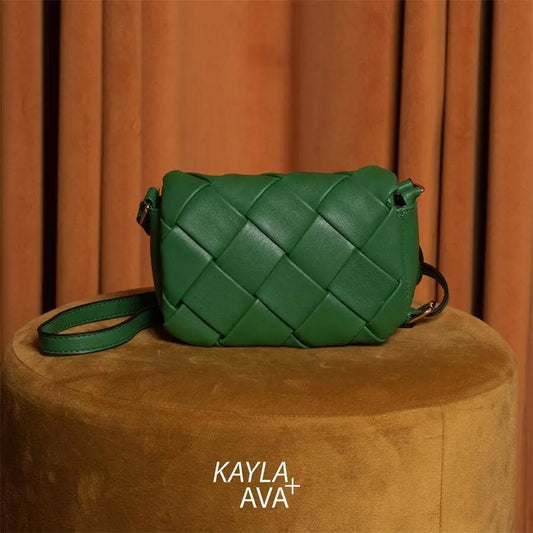 Emily Mini Woven Flap Crossbody Bag - Crossbody Bags