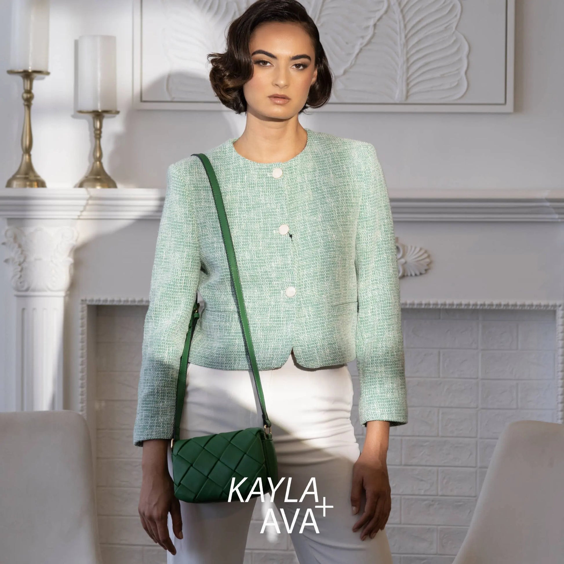 Emily Mini Woven Flap Crossbody Bag - Crossbody Bags