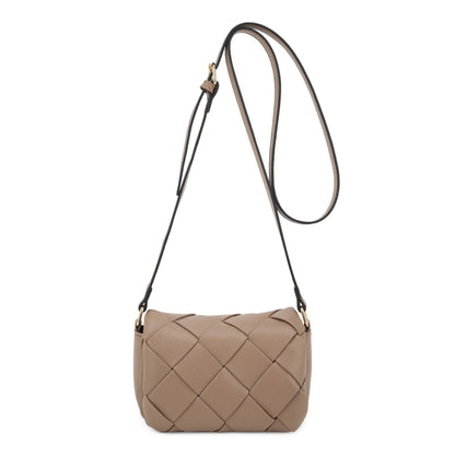 Emily Mini Woven Flap Crossbody Bag - Crossbody Bags