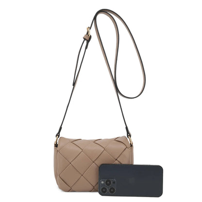 Emily Mini Woven Flap Crossbody Bag - Crossbody Bags