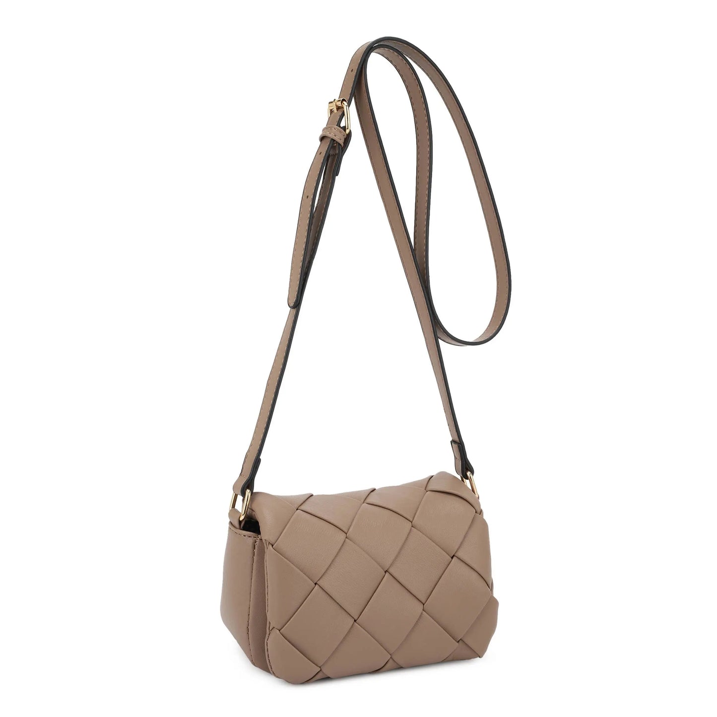 Emily Mini Woven Flap Crossbody Bag - Crossbody Bags