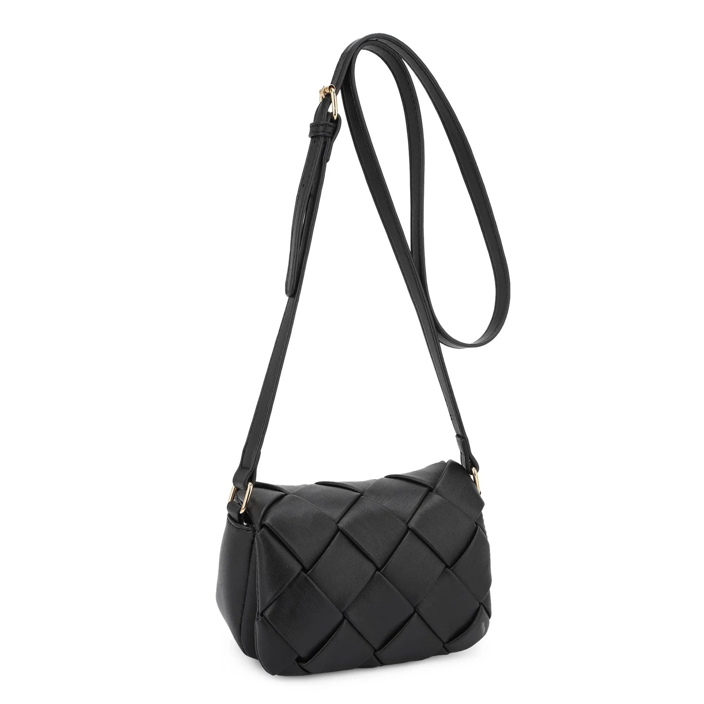 Emily Mini Woven Flap Crossbody Bag - Crossbody Bags