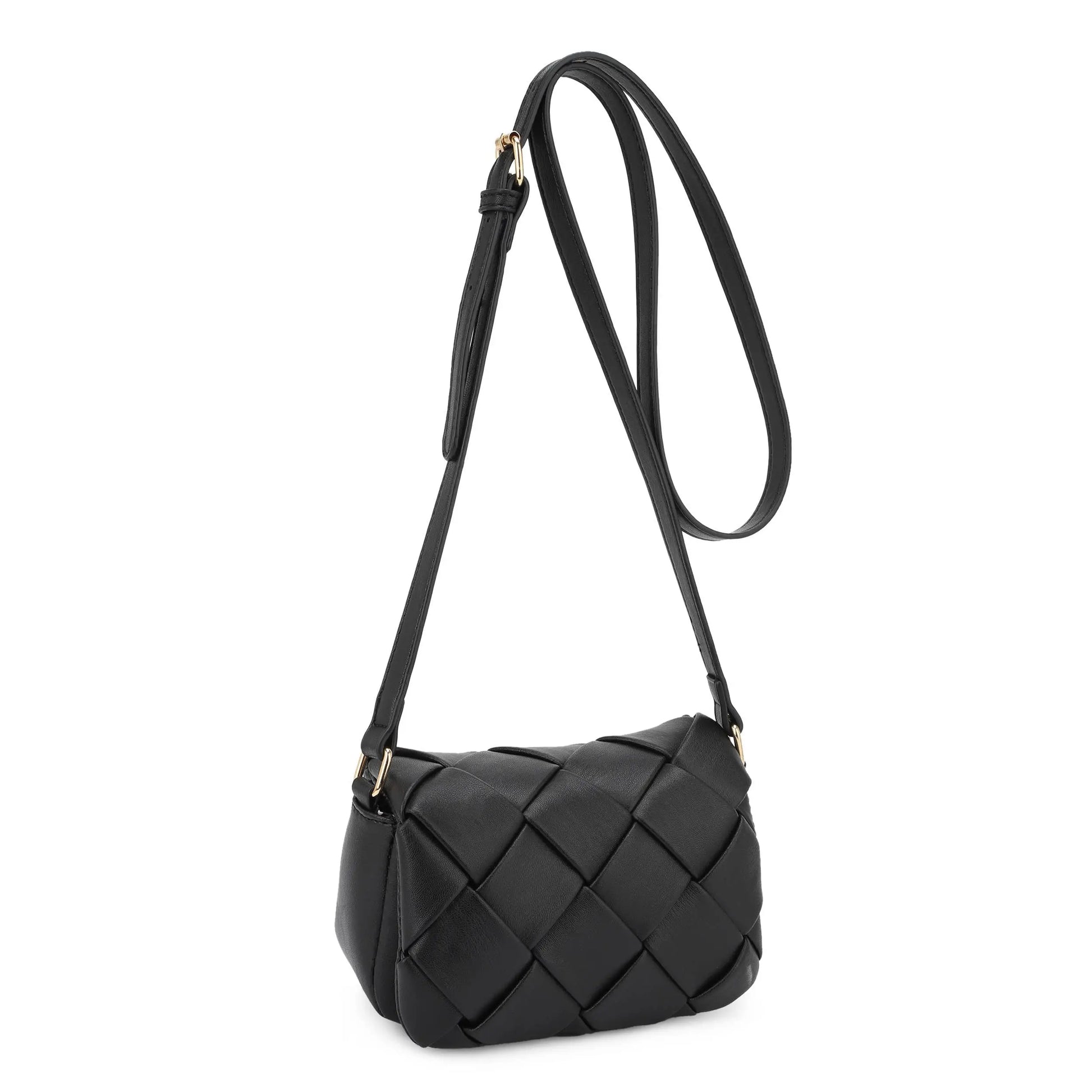 Emily Mini Woven Flap Crossbody Bag - Crossbody Bags