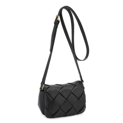 Emily Mini Woven Flap Crossbody Bag - Crossbody Bags