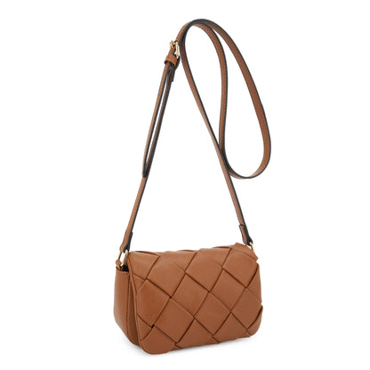 Emily Mini Woven Flap Crossbody Bag - Crossbody Bags