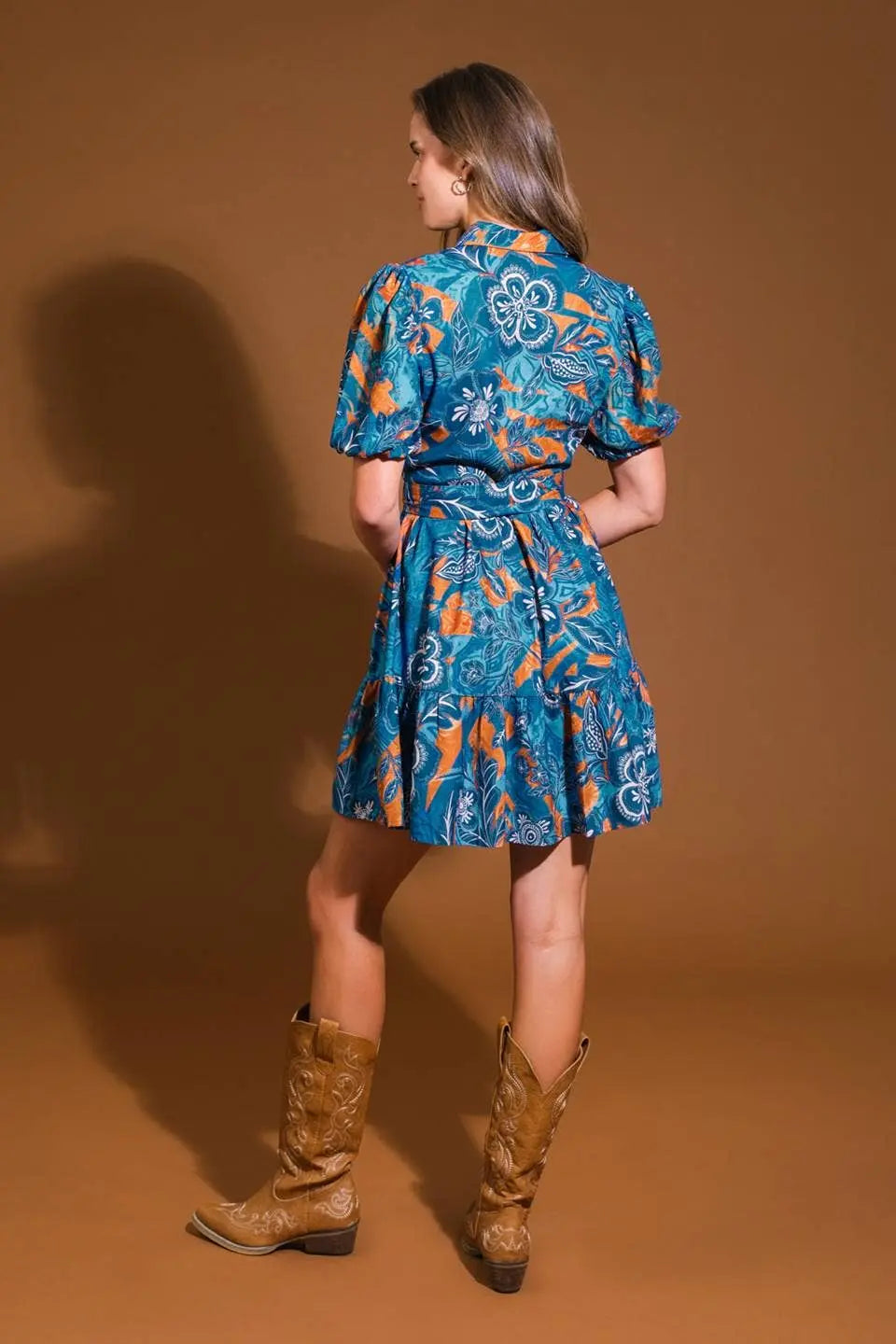 Flying Tomato Fiona printed mini dress featuring vibrant floral patterns and a stylish, flattering fit.