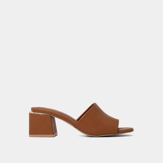 Glinda Camel Block Heel Mule ShuShop