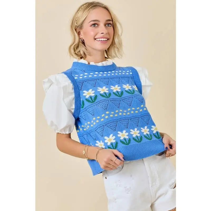 Georgia Ruffle Puff Sleeve Top - Sweaters