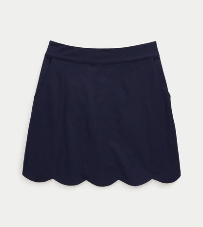 Grace Scallop Hem Skort - Navy - Skorts