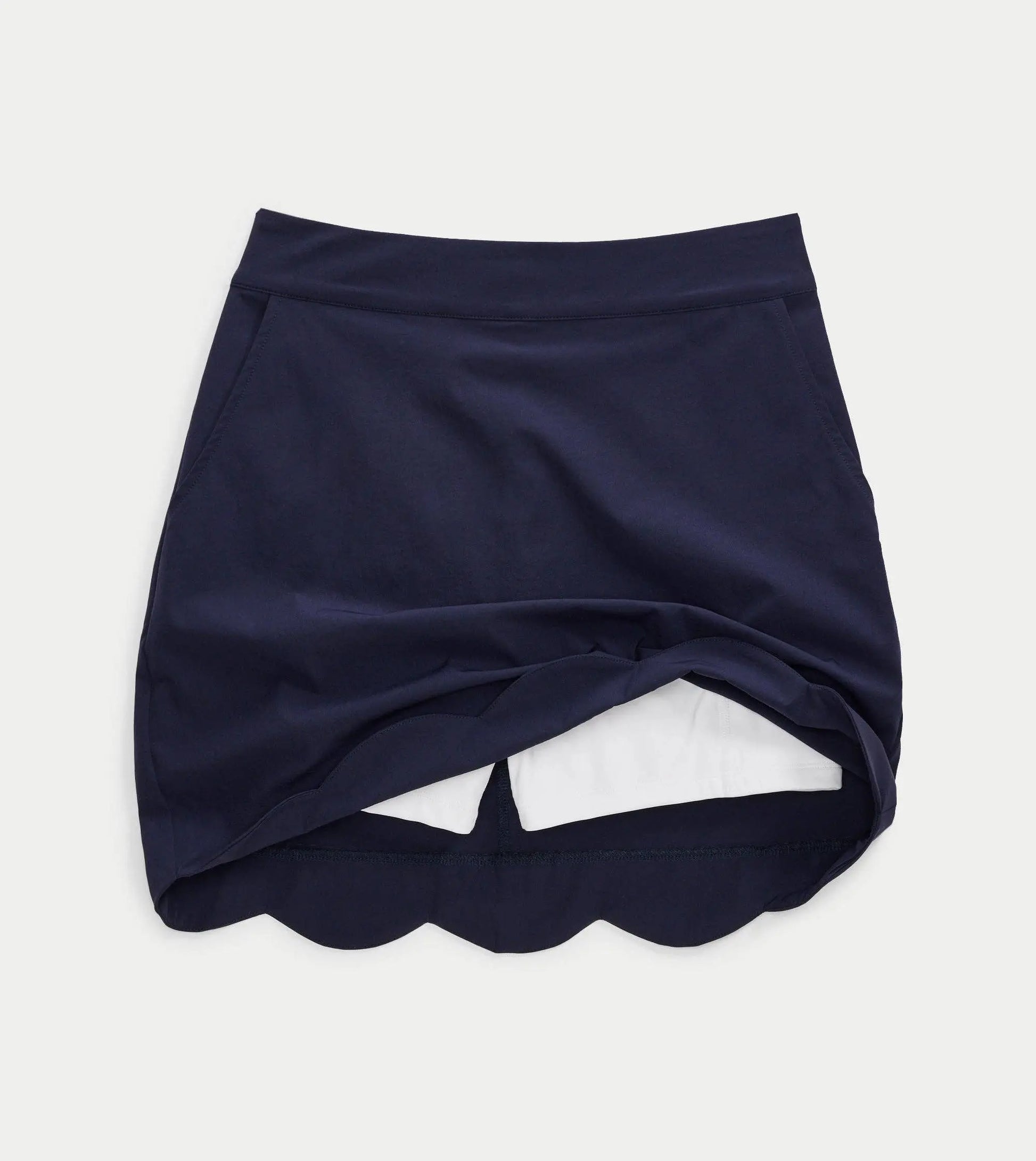 Grace Scallop Hem Skort - Navy - Skorts