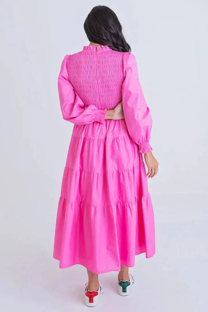 Hattie Solid Poplin Smock Maxi Dress - Dresses