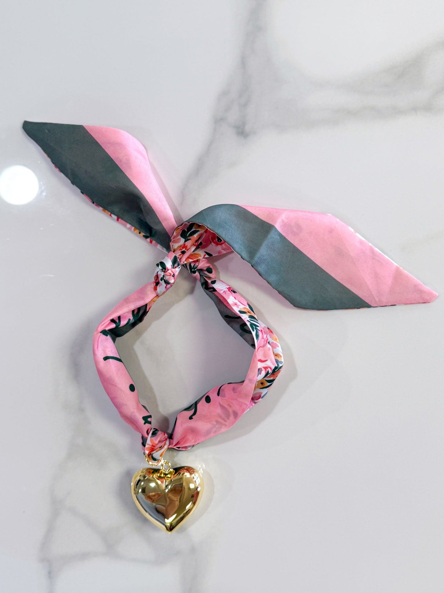 The Dolly Belle Puffy Heart Scarf Necklace Treasure Jewels