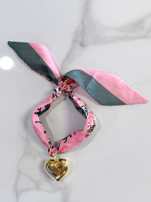 The Dolly Belle Puffy Heart Scarf Necklace Treasure Jewels