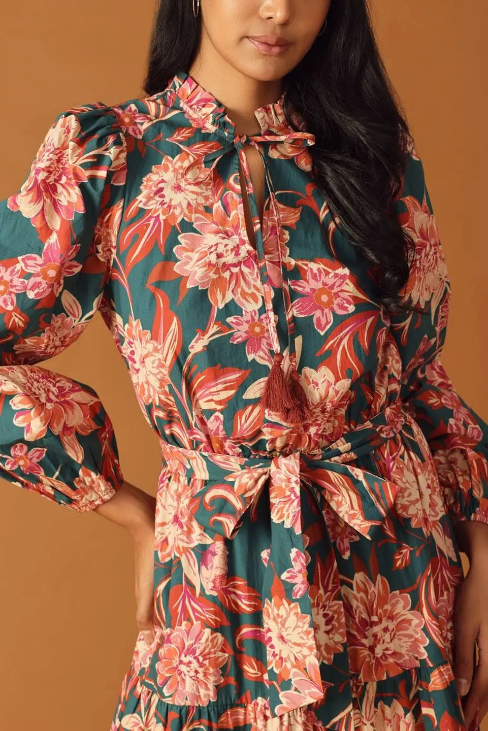 Isabella Printed Midi Dress - Dresses