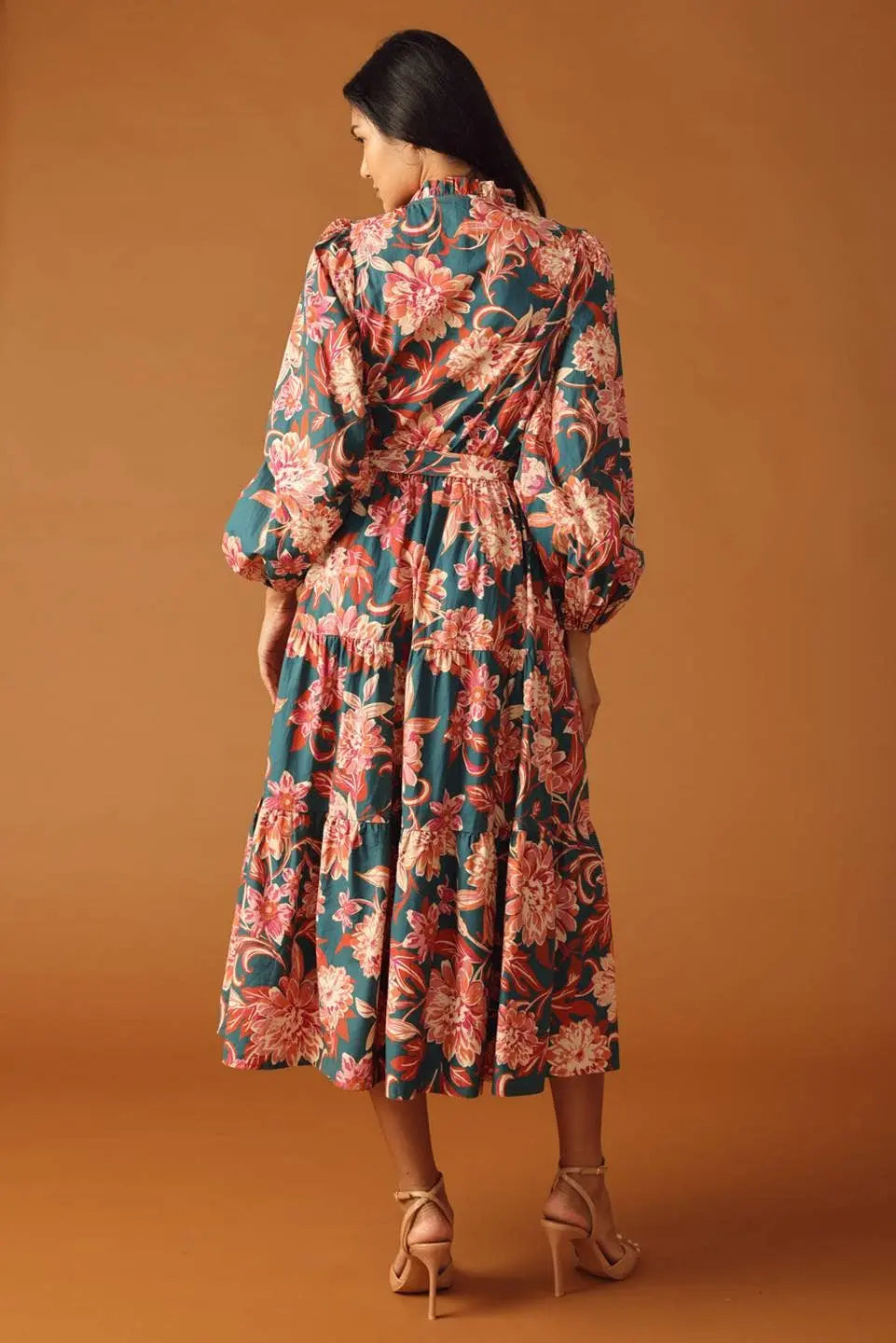 Isabella Printed Midi Dress - Dresses