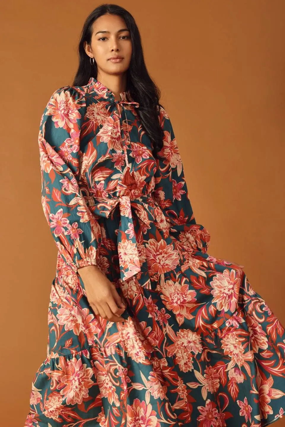 Isabella Printed Midi Dress - Dresses