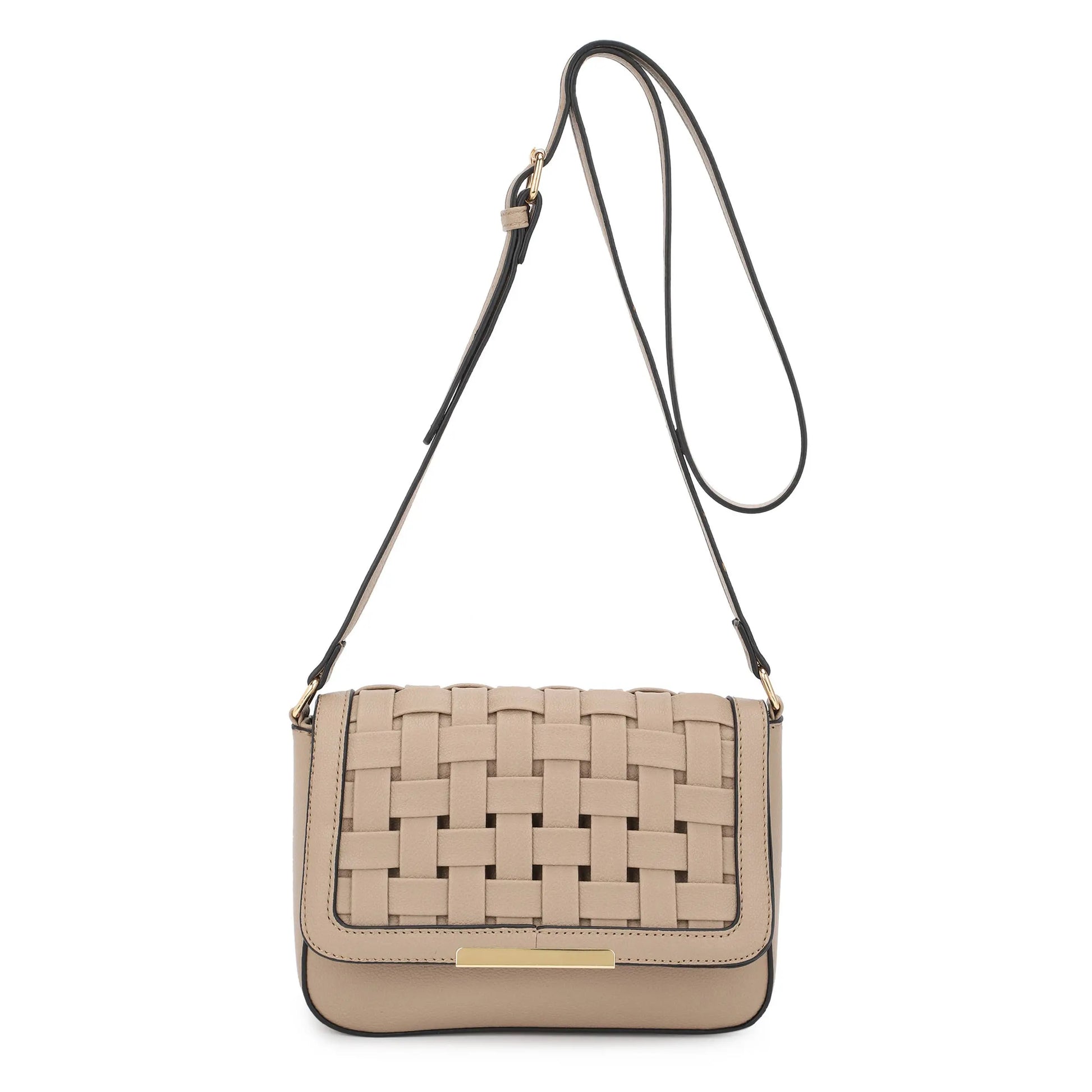 Kathy Urban Weave Crossbody Bag - Light Mauve - Crossbody Bags