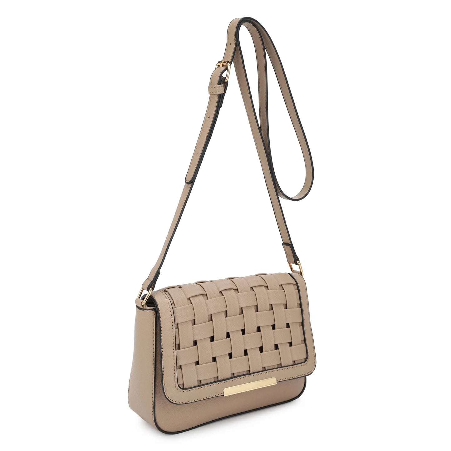 Kathy Urban Weave Crossbody Bag - Light Mauve - Crossbody Bags