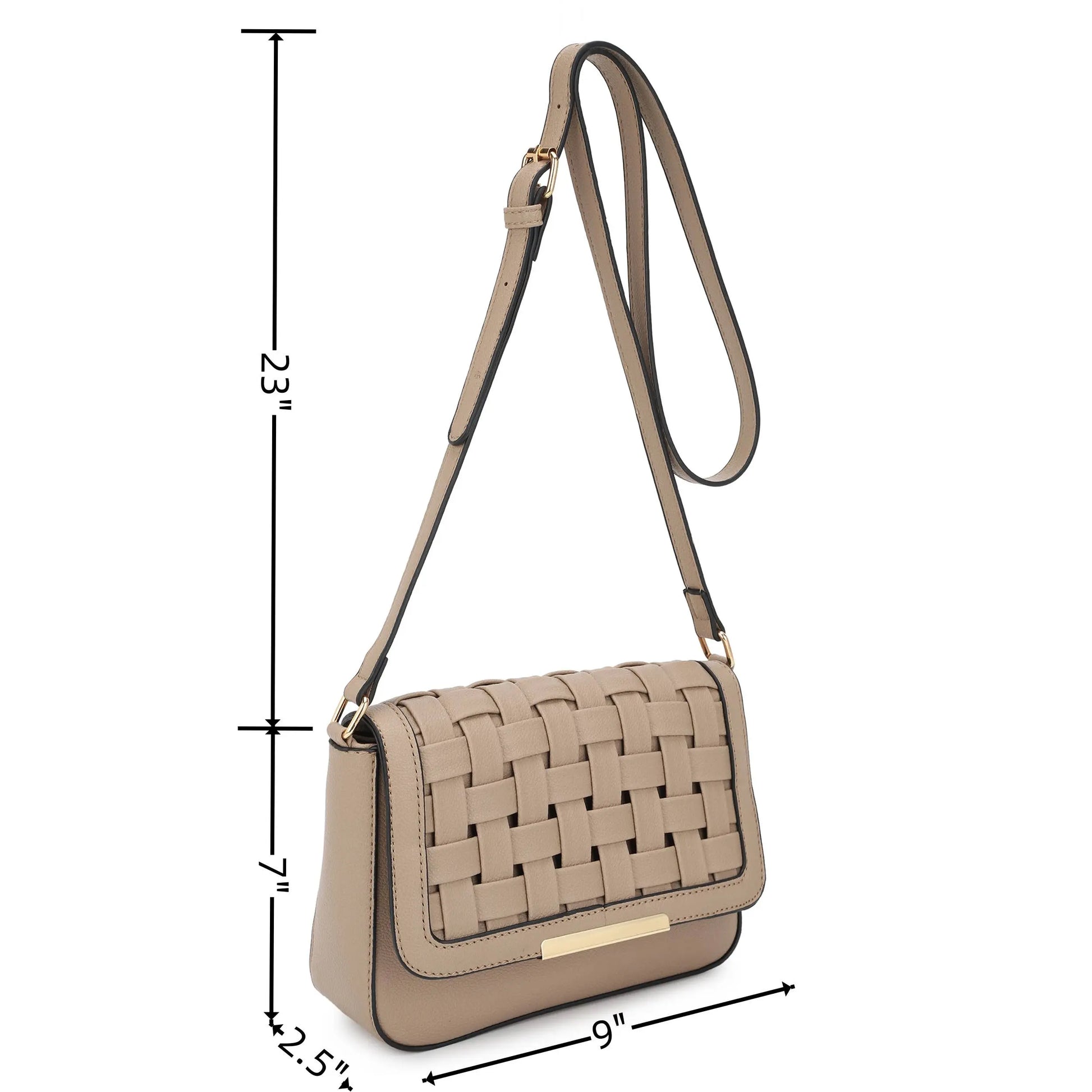 Kathy Urban Weave Crossbody Bag - Light Mauve - Crossbody Bags