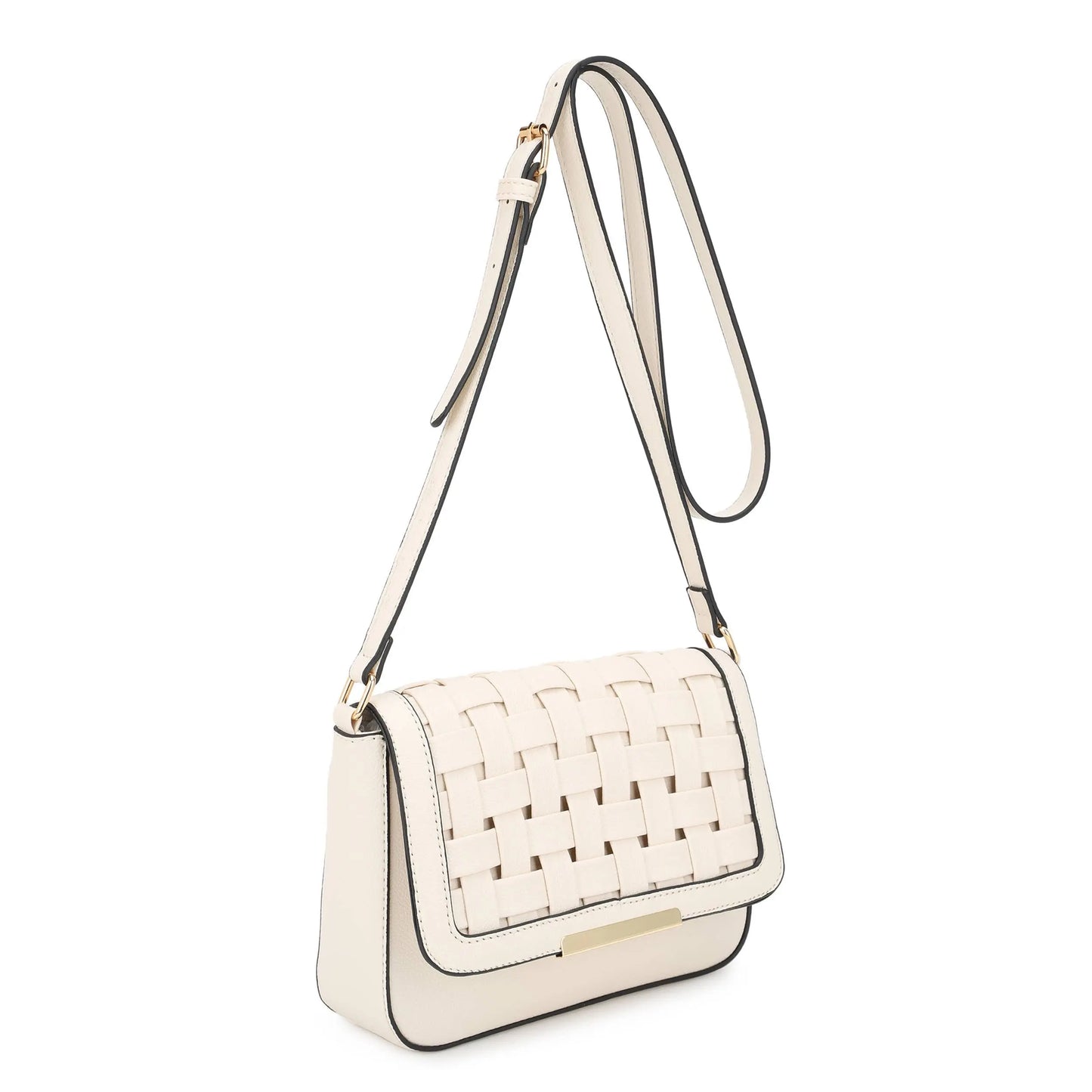 Kathy Urban Weave Crossbody Bag - Light Mauve - Crossbody Bags