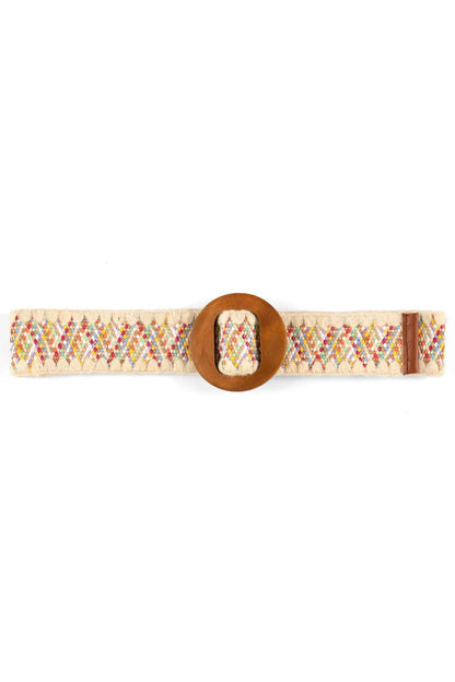 Kyra Woven Stretch Belt (Multi) - Belts