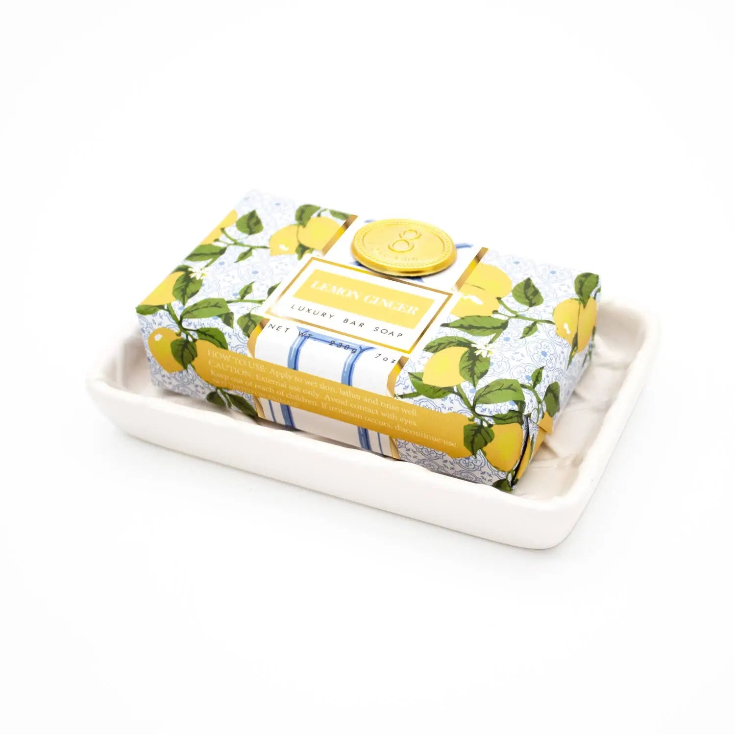 Lemon Ginger Wrapped Bar Soap - Bath & Body