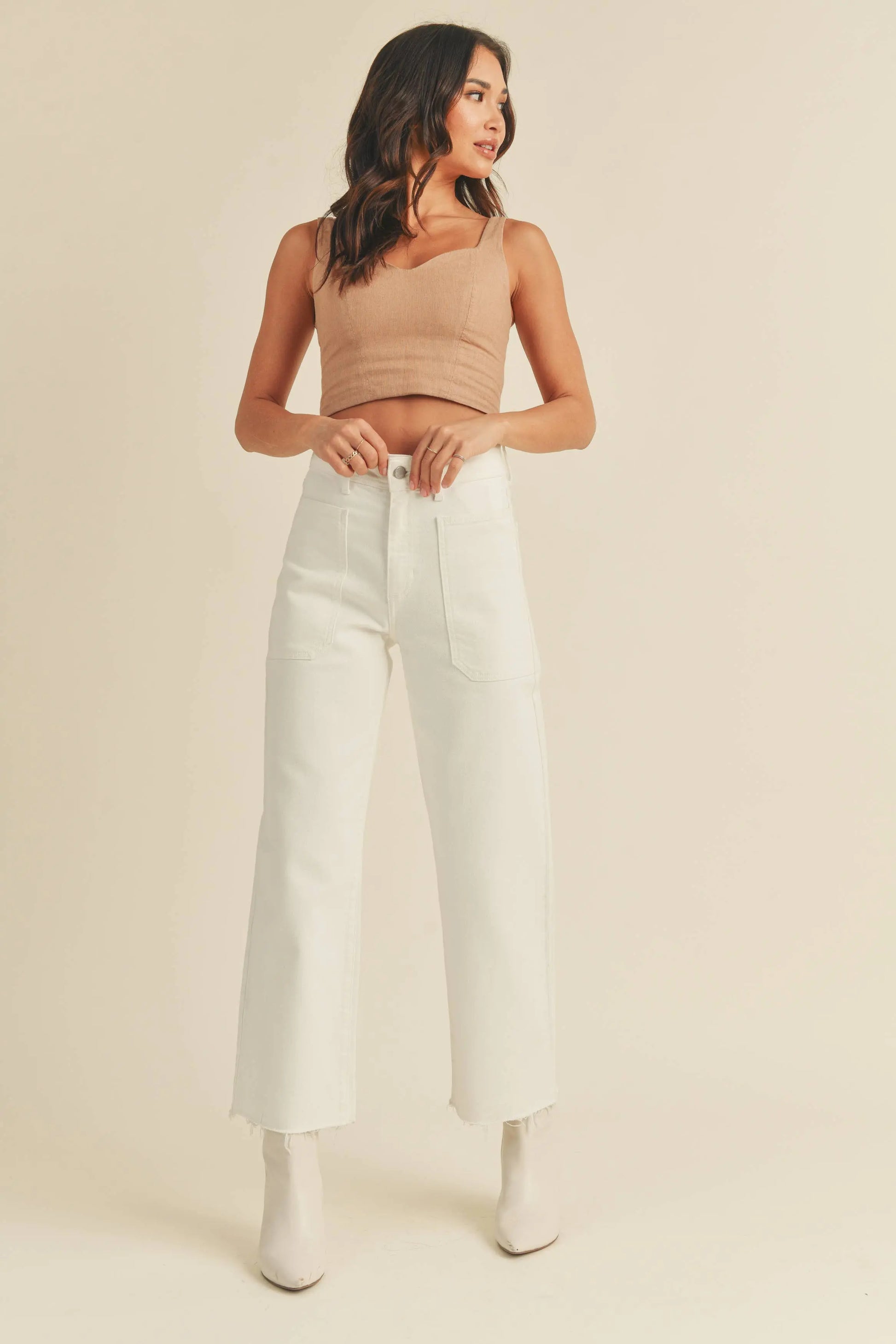 Leslie High-Rise Utility Wide Leg Pants - Bottoms