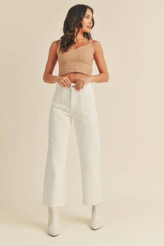 Leslie High-Rise Utility Wide Leg Pants - Bottoms