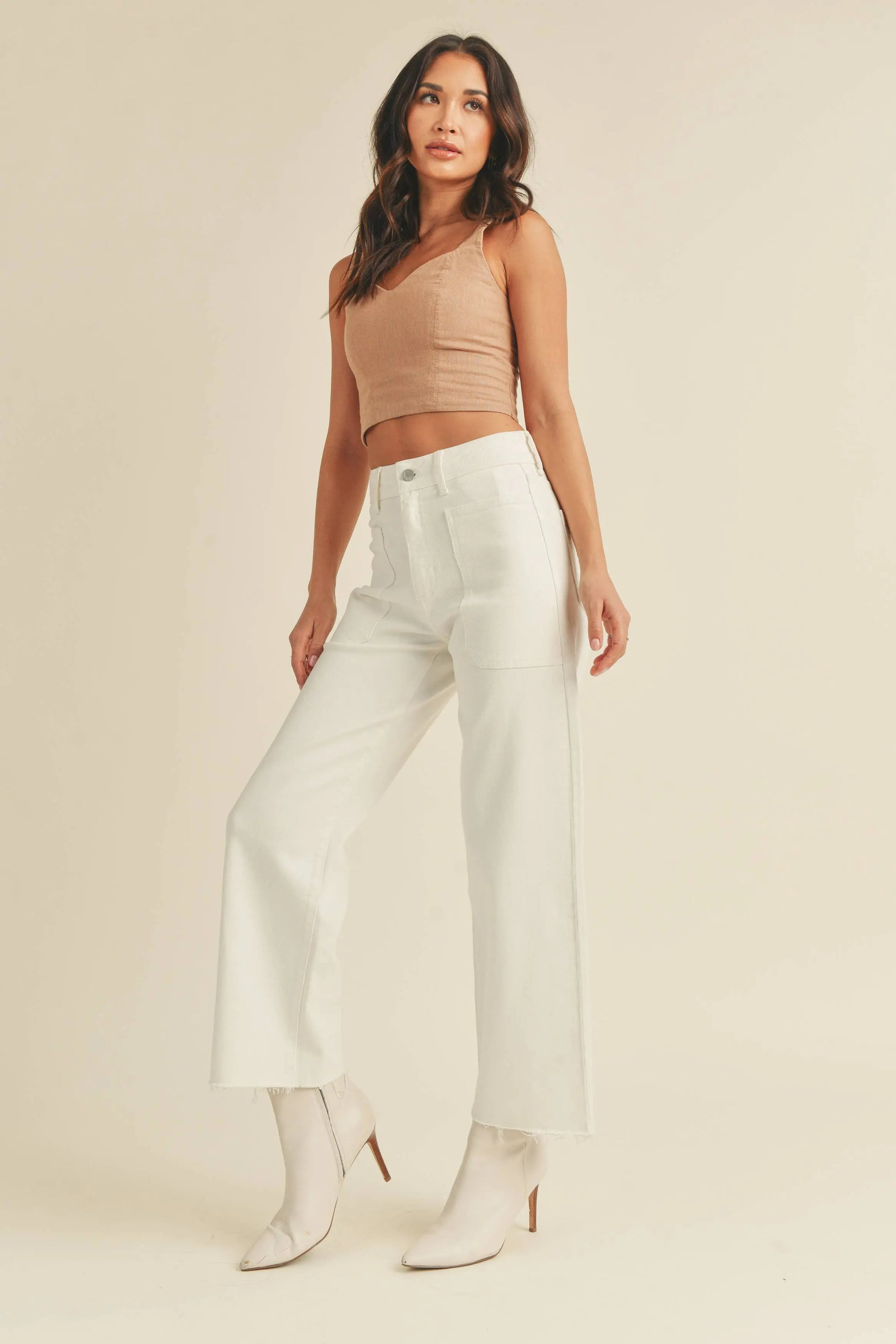Leslie High-Rise Utility Wide Leg Pants - Bottoms