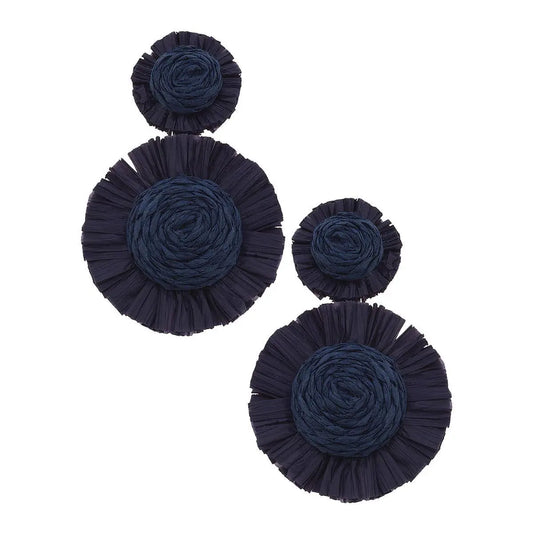 Maui Raffia Statement Earrings - Jewelry