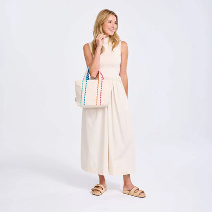 Mini Nantucket Tote – Cabana Striped Handle - Tote Bags