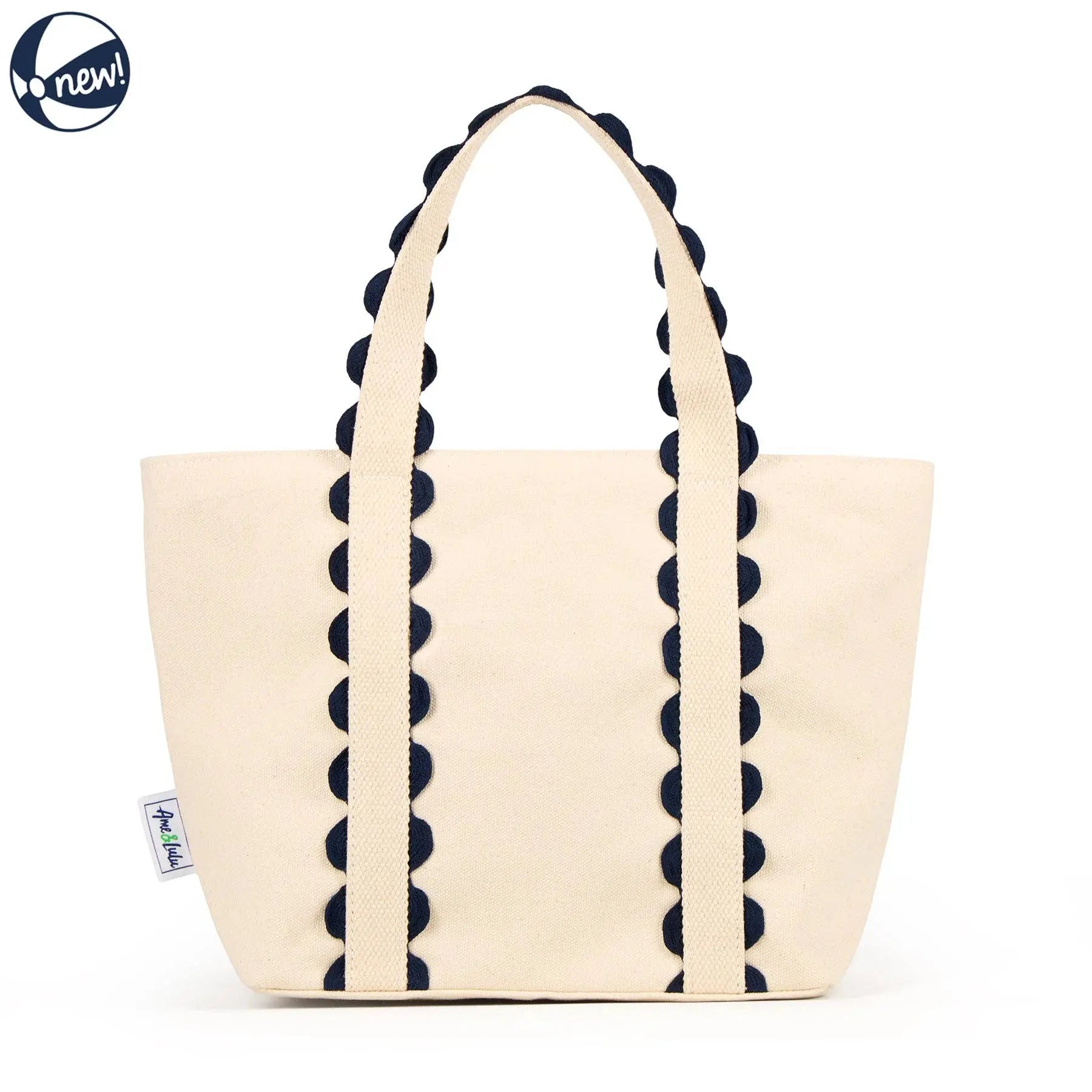 Mini Nantucket Tote – Navy Natural - Tote Bags