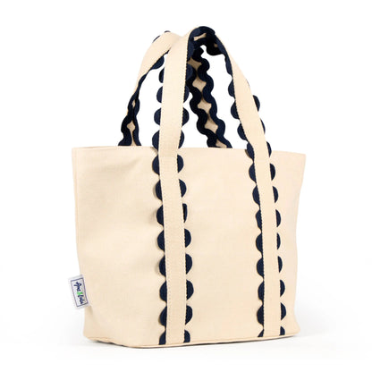 Mini Nantucket Tote – Navy Natural - Tote Bags