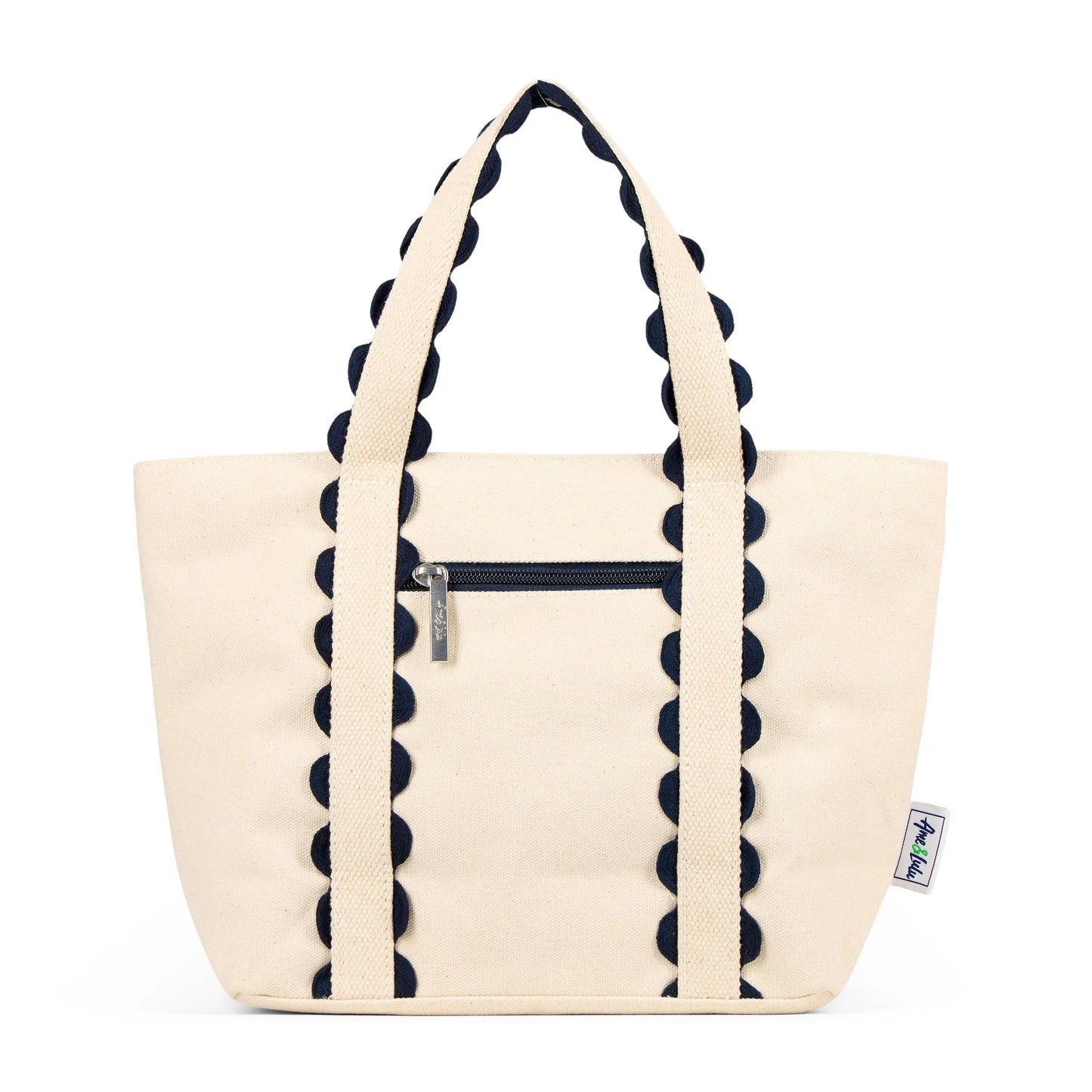 Mini Nantucket Tote – Navy Natural - Tote Bags
