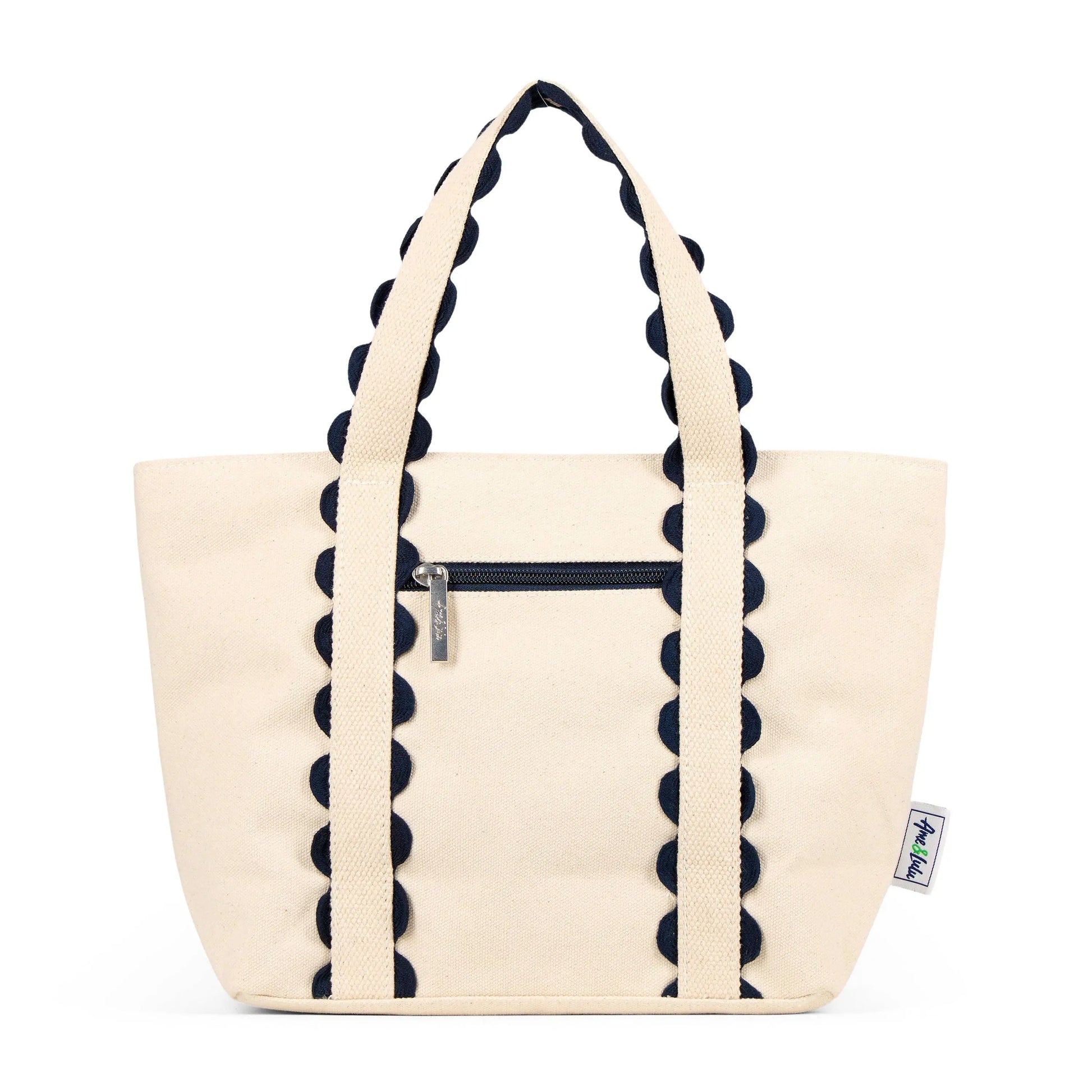 Mini Nantucket Tote – Navy Natural - Tote Bags