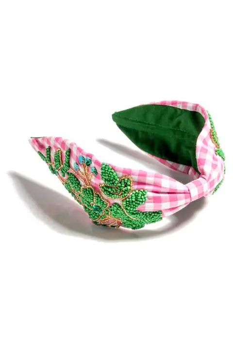 Pippa Gingham Bloom Headband (Pink) - Headband