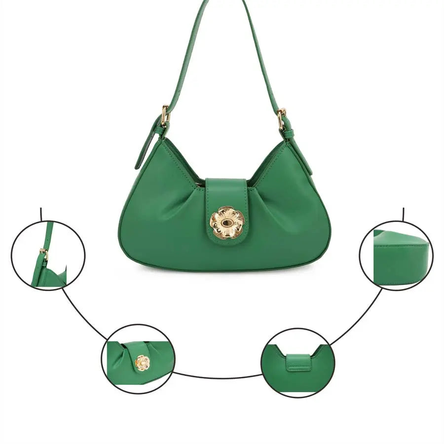 RUBY SHOULDER BAG - Kelly Green - Crossbody Bags