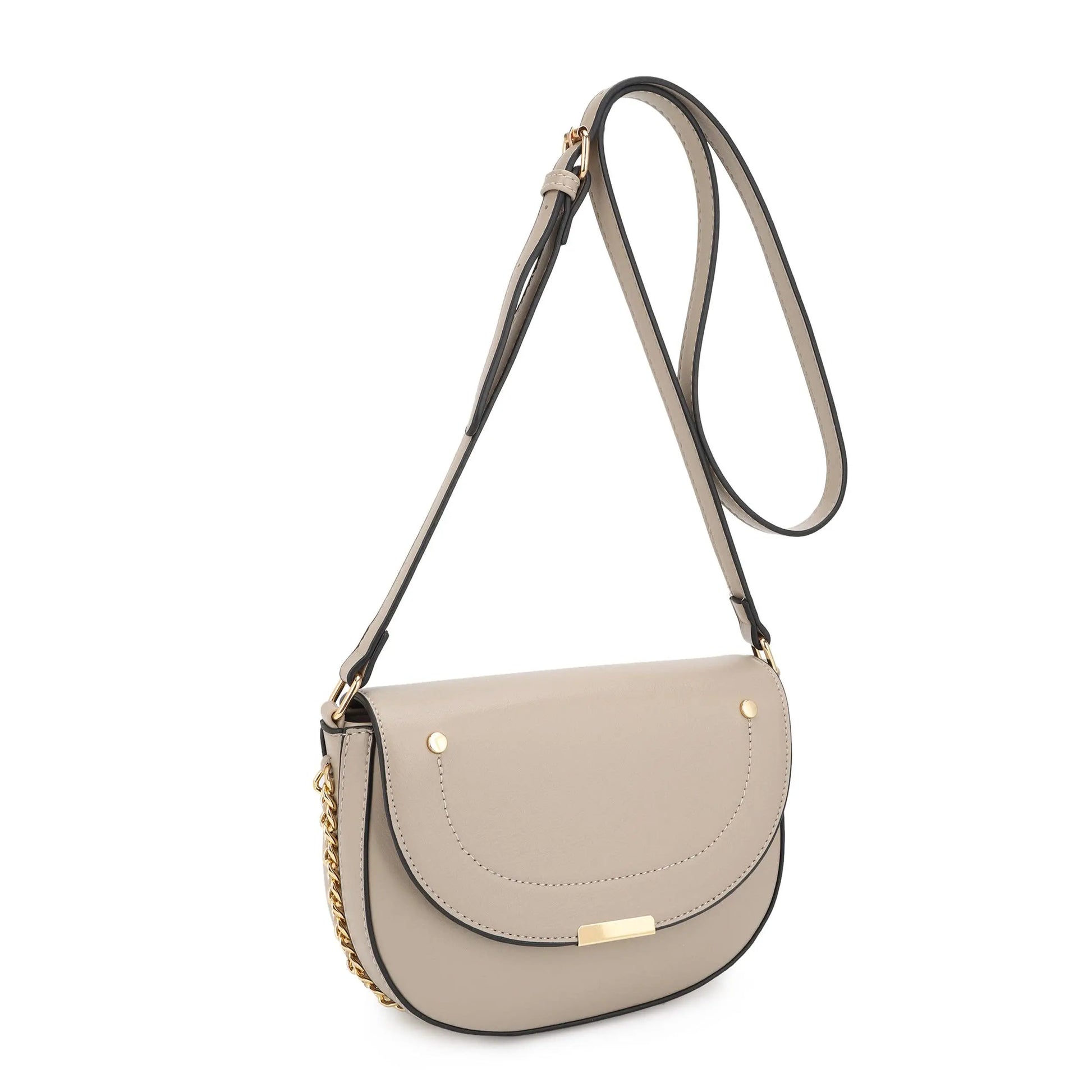 Saddle Crossbody Bag - Grey - Crossbody Bags