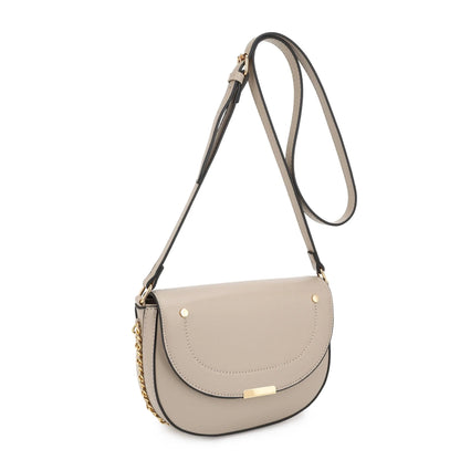 Saddle Crossbody Bag - Grey - Crossbody Bags