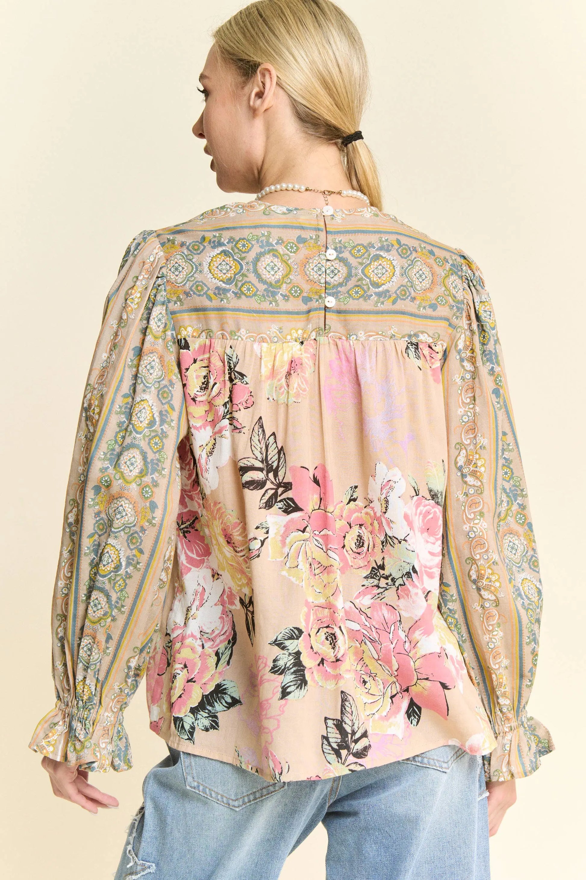 Savannah Floral Peasant Top - Blouses