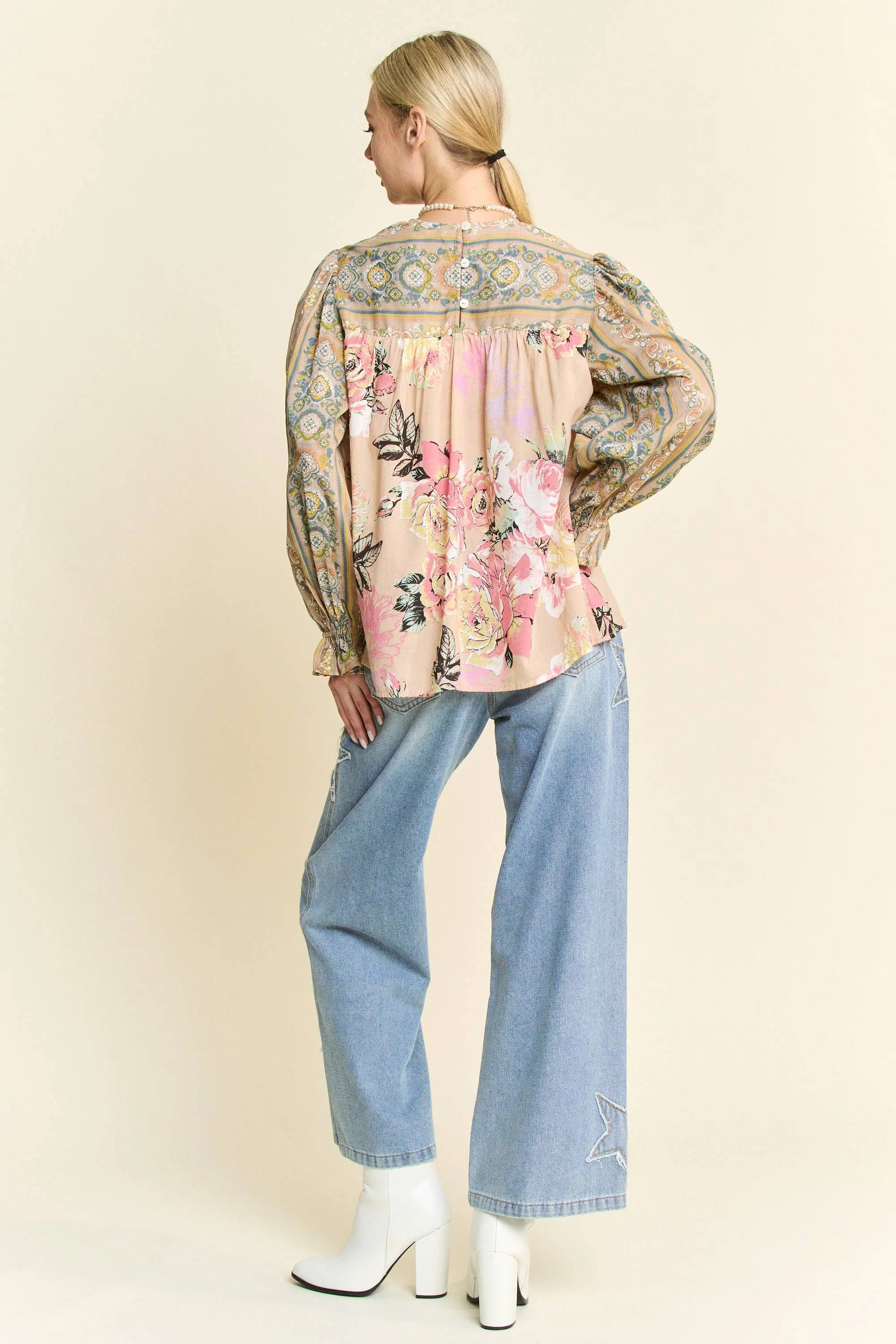 Savannah Floral Peasant Top - Blouses