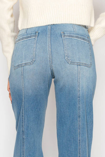Savannah Tummy Control Slim Palazzo Jeans - Bottoms