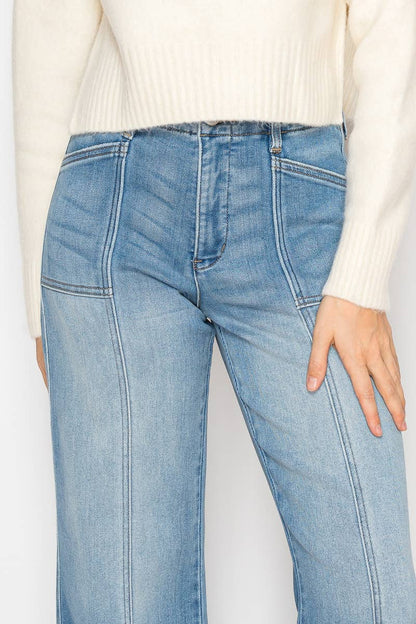 Savannah Tummy Control Slim Palazzo Jeans - Bottoms